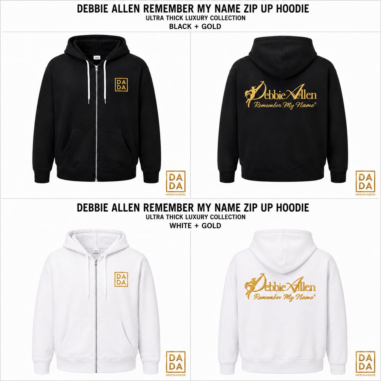 Debbie Allen Remember My Name Zip Up Hoodies